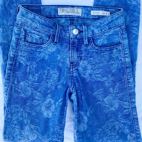 Guess Jeans Guess Floral Jacquard Brittney Denim Leggings 23 Poshmark